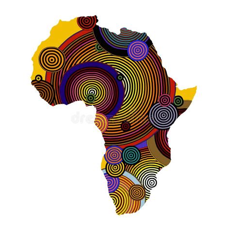 Mapa Texturizado Del Vector De Frica Modelo A Mano Del Ethno Fondo