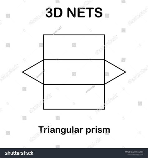 Geometry Net Triangular Prism 3d Solid Stock Vector Royalty Free 2091772819 Shutterstock