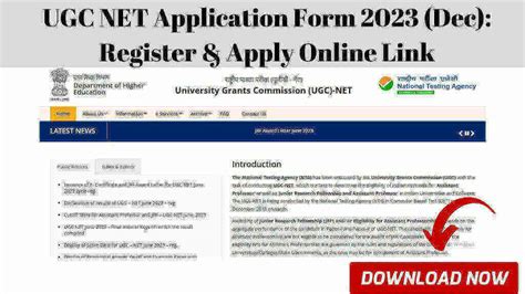 Ugc Net Application Form Dec Register Apply Online Link