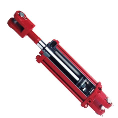 Red Premium Quality Watt Power Mild Steel Tie Rod Hydraulic Cylinder