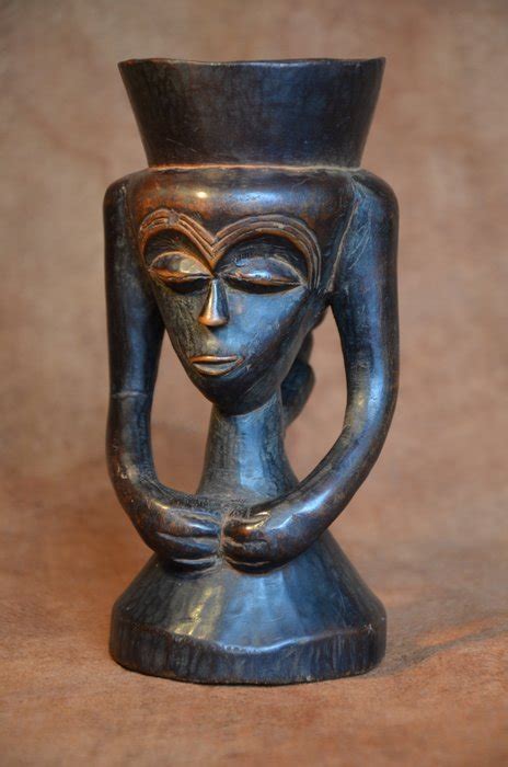 African tribal art, Congo, stylish anthropomorphic cup - - Catawiki