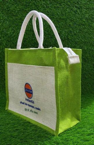 Green Border Jute Loop Handle Carry Bag At Rs 79 Piece Jute Carry Bag