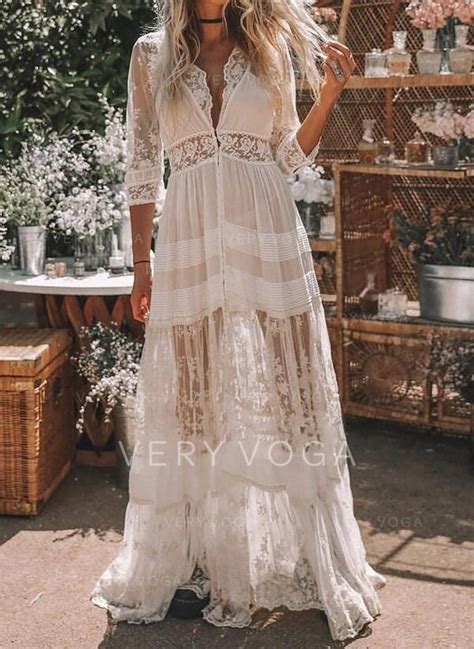 Boho Lace Maxi Dress Natalia White Xl Artofit