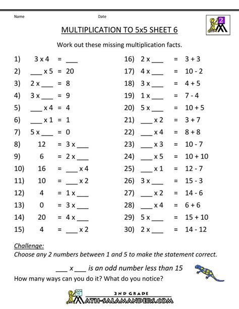 Math Worksheets 6 Grade