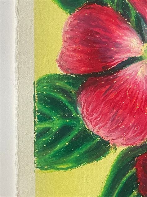 Original Oil Pastel Flower Drawing - Etsy