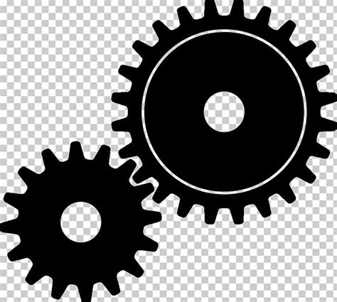 Gear Train Rotation Transmission Png Clipart Black And White Brand