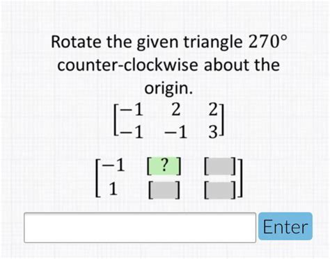 Please Help Rotate The Given Triangle Counter Clockwise