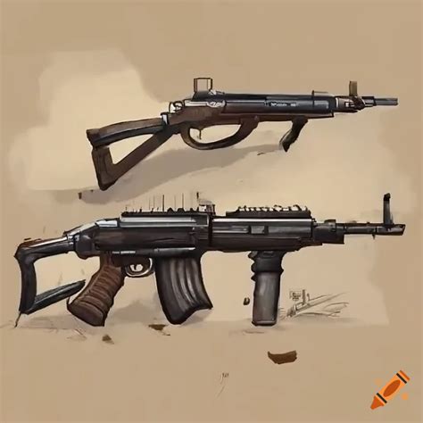 Concept Art Of Realistic Makeshift Guns On Craiyon