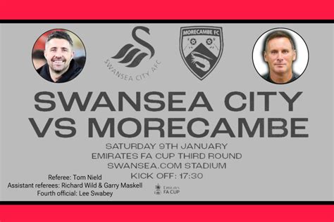 Forum Swansea City V Morecambe Match Day Thread By Moderatorc