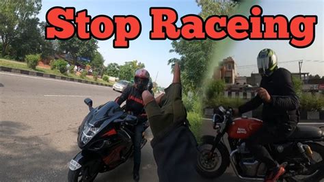 Gt Ke Sath Race Royalenefield Hayabusa Youtube