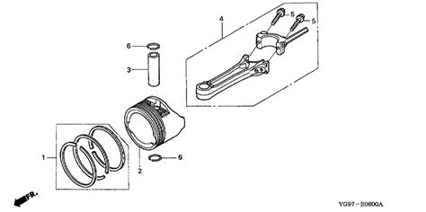 Honda HRB476C1 SXEE Piston Connecting Rod Lawn Turfcare