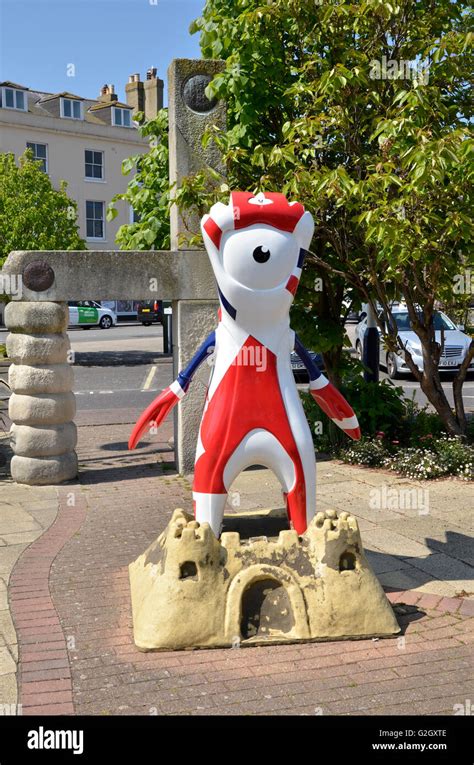 A Mandeville 2012 Olympic Games Mascot Outside The Rialway Station In