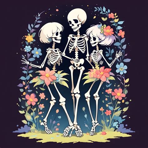 Premium AI Image | two skeleton dance