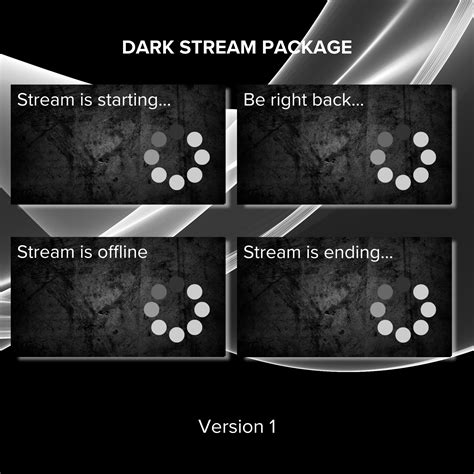 Dark Stream Overlay Package Black Twitch Overlays Black and - Etsy