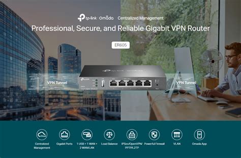 TP Link ER605 Omada Gigabit VPN Router Integrated Into Omada SDN