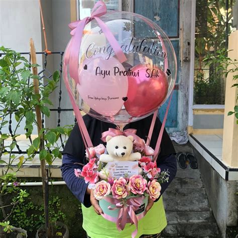 Jual BUKET BALON BUCKET BALON BONEKA HOT AIR BALON BONEKA BUKET BALON BONEKA Shopee Indonesia