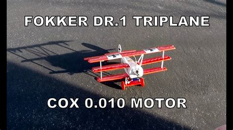 Fokker Dr1 Triplane Cox Gas Powered Motor Full Rc Youtube