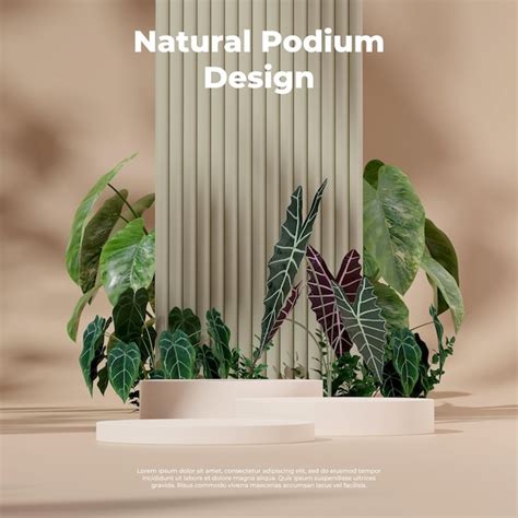 Maqueta De Plantilla De Renderizado D Podio Blanco En Cuadrado Con