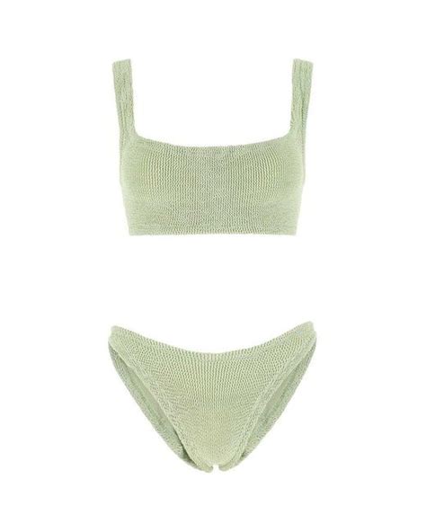 Hunza G Xandra Stretched Bikini Set In Green Lyst Uk