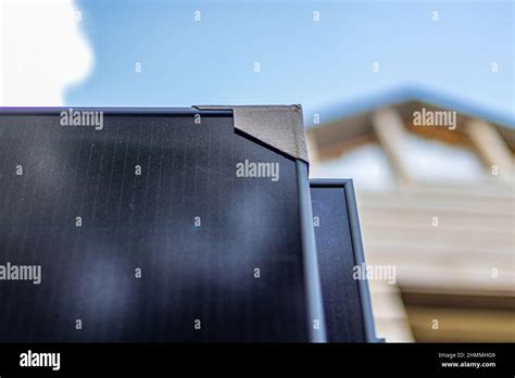 Primer Plano De Una Instalaci N De Una Matriz De Paneles Solares