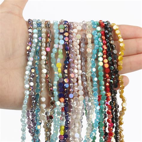 Wholesale Plating Faceted Ab Multicolor Flat Round Crystal Glass Beads