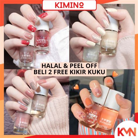 Jual KMN Kutek Halal Bisa Untuk Sholat Peel Off Glitter Bisa Kupas Cat