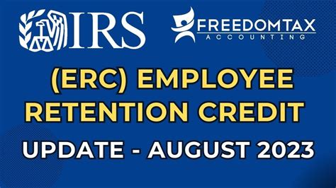 ERC News Update August 2023 IRS Employee Retention Credit YouTube