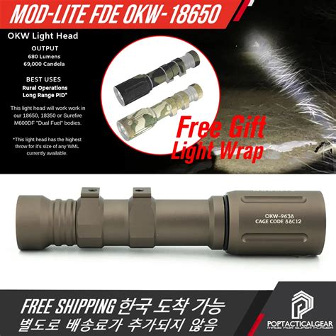 Sotac Modlit OKW 18650 Weapon Light Tactical Flashlight 680 Lumen LED