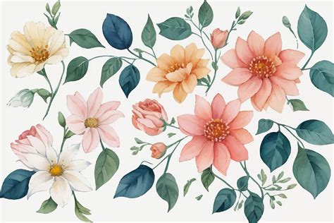 Watercolor Dahila Flowers Set Graphic By Ariyan Store Creative Fabrica