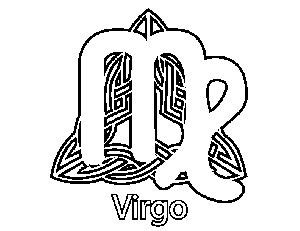 Virgo Glyph Colouring Sheet Free Adult Coloring Pages Printable Adult