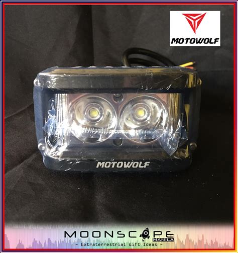 Original Motowolf Spotlight With Led Double Red Modified Headlight V