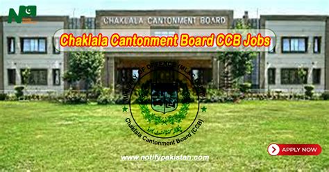 Chaklala Cantonment Board CCB Jobs 2024 Online Apply Careers Mlc Gov