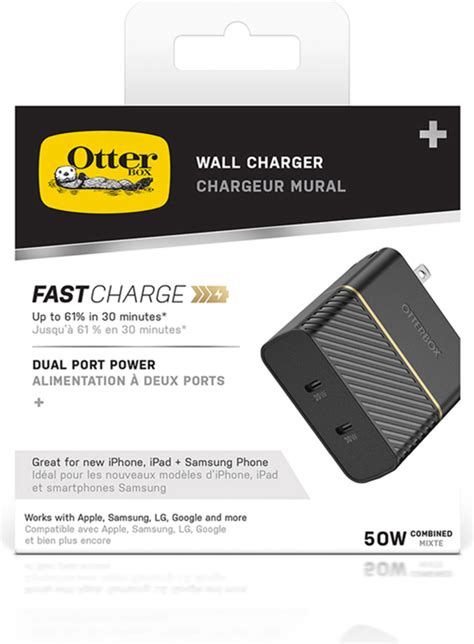 OtterBox Otterbox 50W Dual Port USB C PD 20W USB C PD 30W Wall