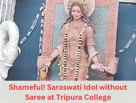 Saraswati Idol Without Saree At Tripura College Ignites Huge Row