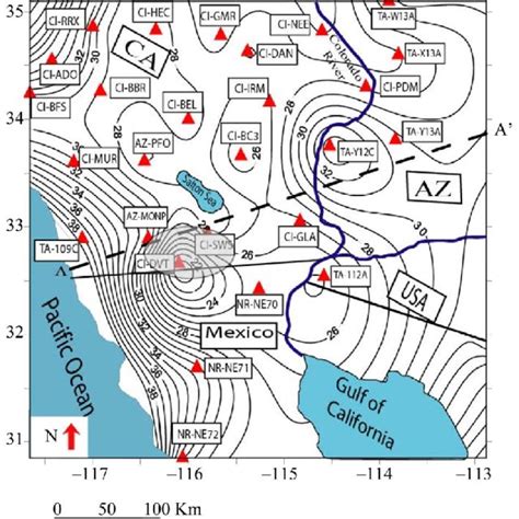 The seismic map of September 2009. Seismic activity focused along the ...