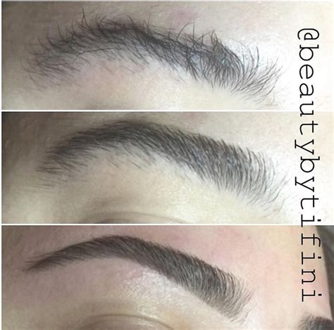 1.Before 2. Trim Only 3. After waxing and finishing with Kelley Baker brow products | Waxed ...