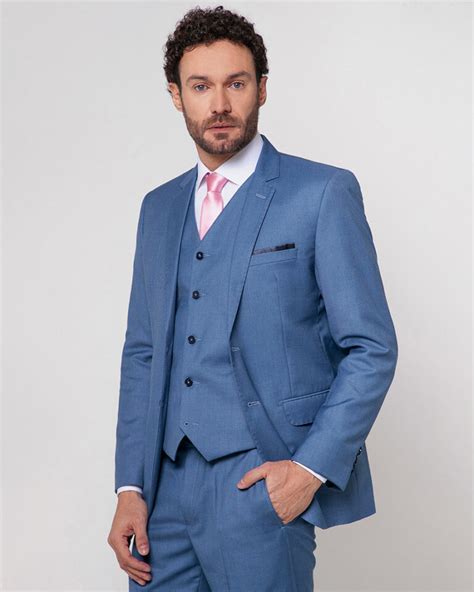 Terno Slim Fit Poliviscose Paris Blue Grotto Ferreira