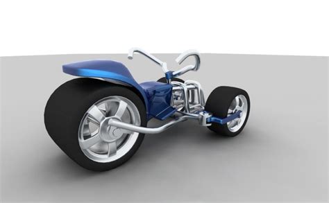 Futuristic Trike Version 2 Free 3D Model X3d Dxf Dae Fbx