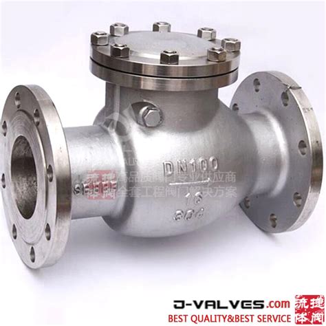 DIN Stainless Steel 304 316 Flange Swing Check Valve Dn100 Pn16 J