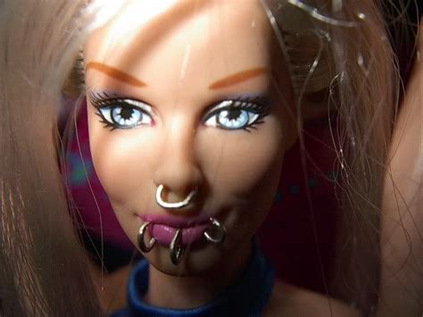 Barbie Doll With Septum And Lip Rings Hahaha Nice Barbie Funny Bad