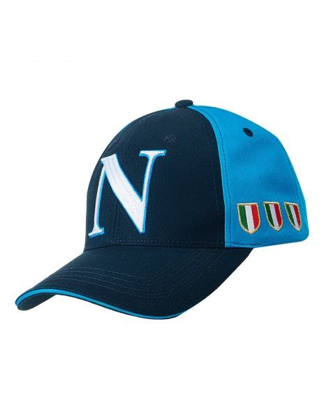 Cappello Baseball Scudetto SSC Napoli Bicolore Blu E Azzurro