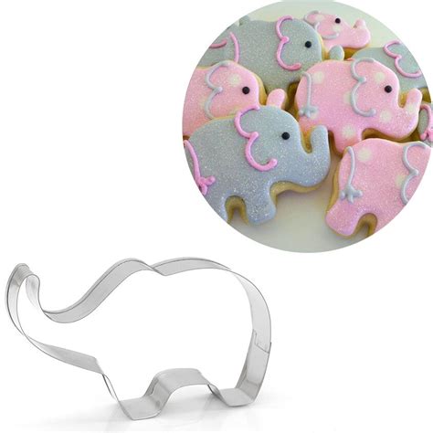 Cortador de biscoito de aço inoxidável forma de elefante bolo fondant