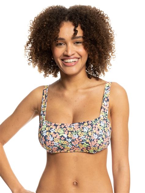 Printed Beach Classics D Cup Underwired Bikini Top For Women Roxy