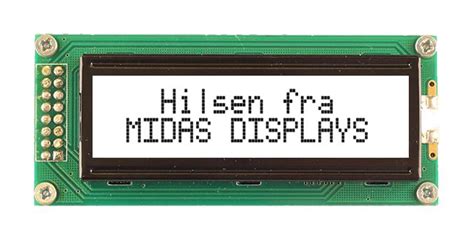 MC21605B6WM FPTLW V2 Midas Displays Alphanumeric LCD 16 X 2 Black