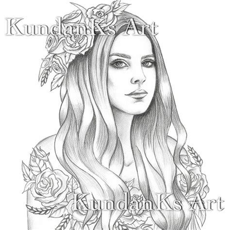 Adult Coloring Pages Premium Coloring Pages Grayscale Etsy