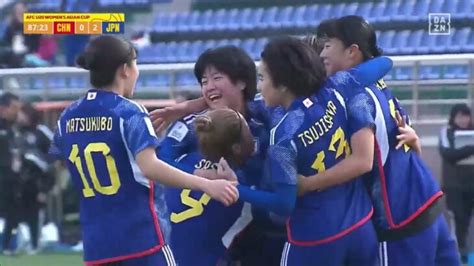 ヤングなでしこ、天野紗がu20女子w杯出場を決定づける“芸術的fk”を叩き込む！｜afc U20女子アジアカップ ウズベキスタン2024 中国