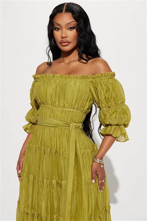 Womens Delia Maxi Dress In Chartreuse Size Large By Fashion Nova In