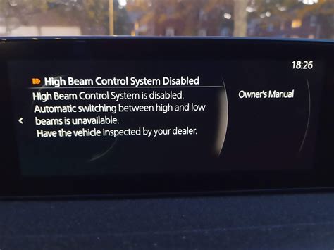 Camera Malfunction Support System Partially Disabled High Beam Control