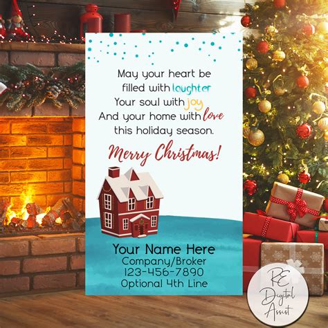 Home Merry Christmas Wishes Real Estate T Tag Personalized Etsy