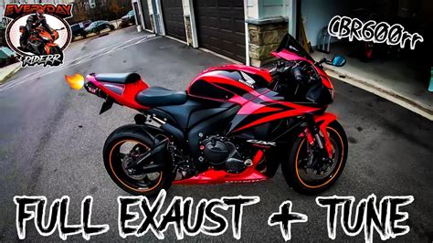 First Ride On Cbr600rr With Full System Exhaust Tune Youtube